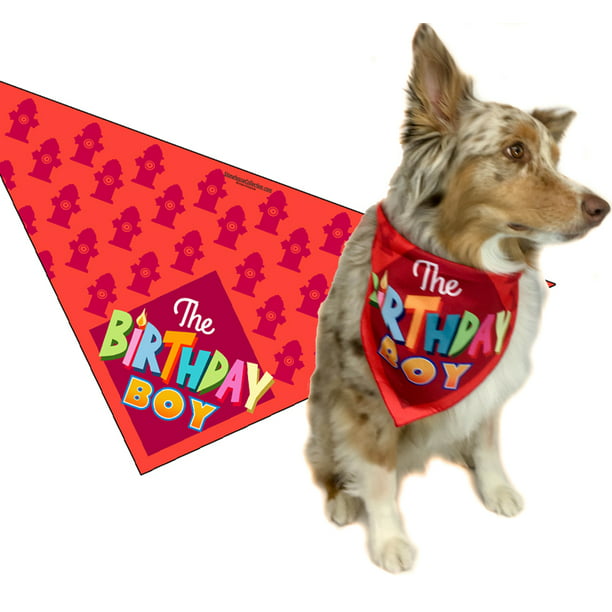 MLCINI Dog Birthday Bandana Cute Bandana for Dogs Dog Birthday Scarfs with Banner Dog Birthday Party Supplies Dog Bandana Boy for Small and Large Dogs